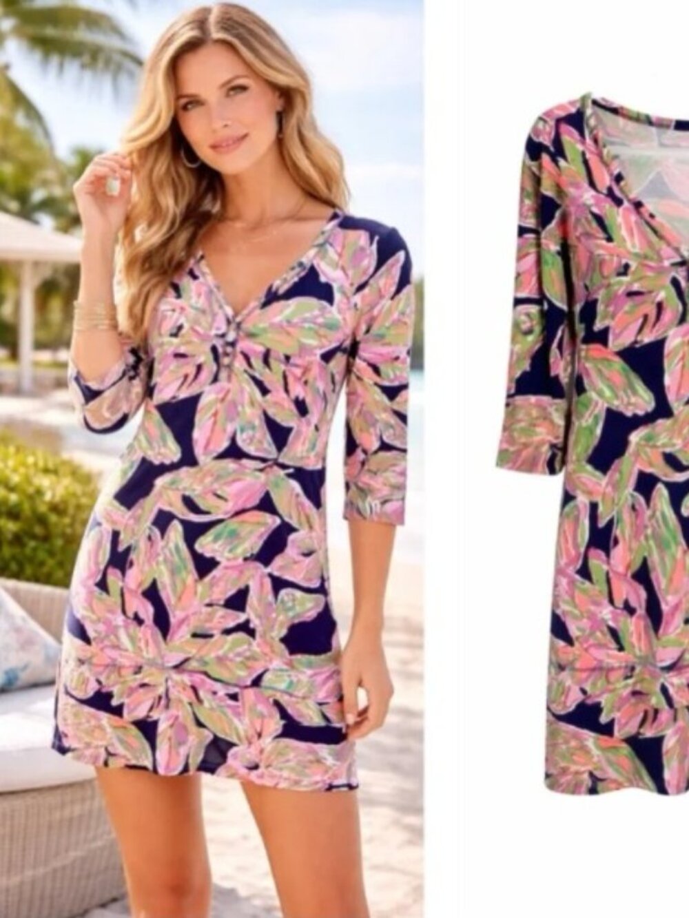 Lilly Pulitzer Palmetto Dress The Vias Pima Cotton Dress Small Beachy Coastal